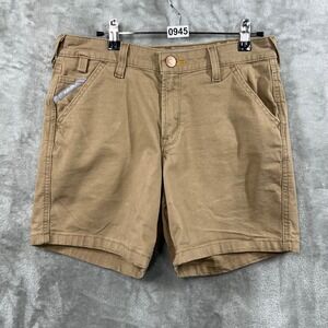 Ariat Rebar Shorts Women's 28 Khaki Perfect Rise Work Utility Carpenter